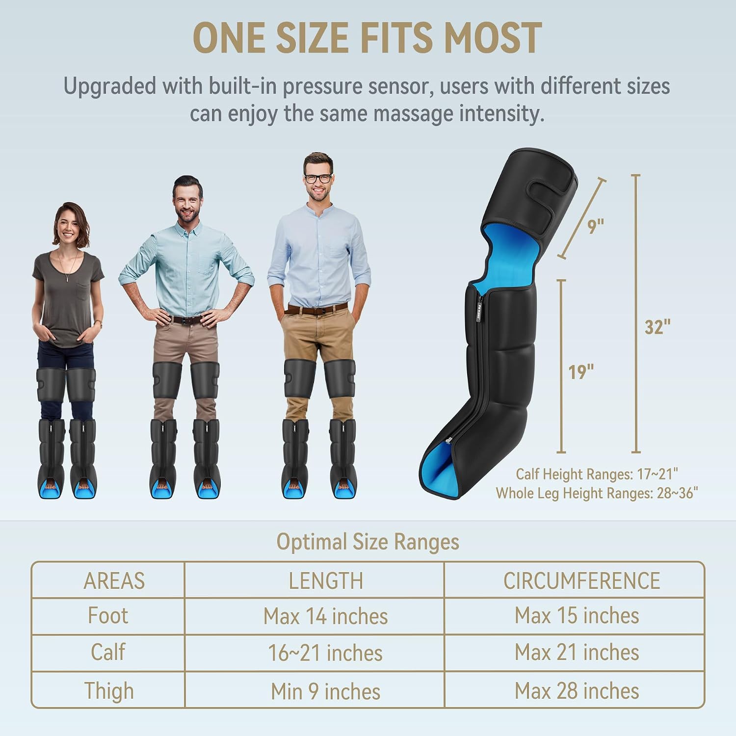 Thumbnail 4 de FIT KING Air Compression Leg Massager with Heat and LCD 1️⃣🦵🏻