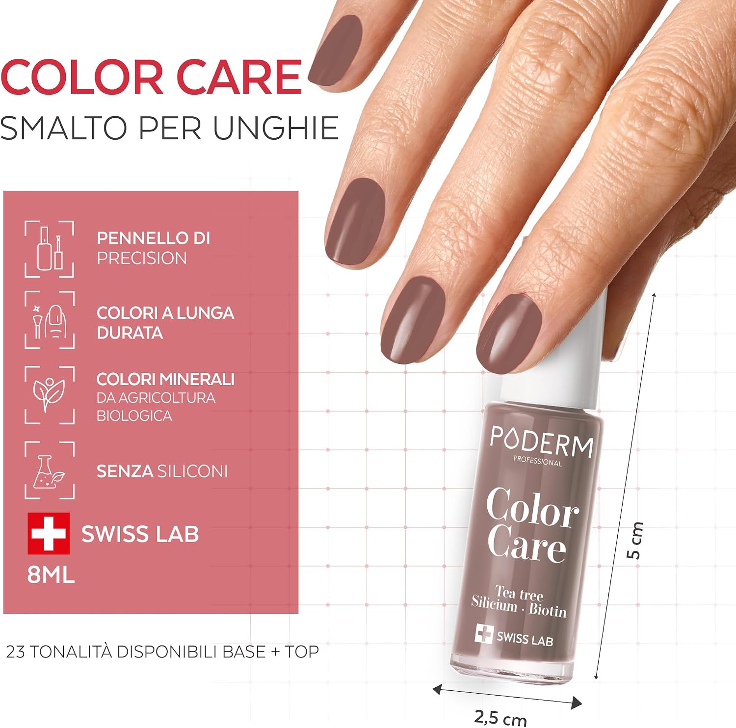 Detalle 1 de PODERM Smalto unghie con tea tree