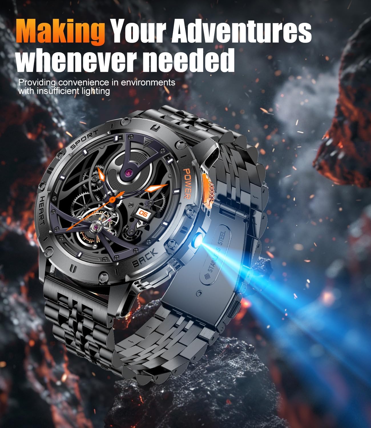 Thumbnail 1 de LIGE Military Smart Watch 1.43" AMOLED