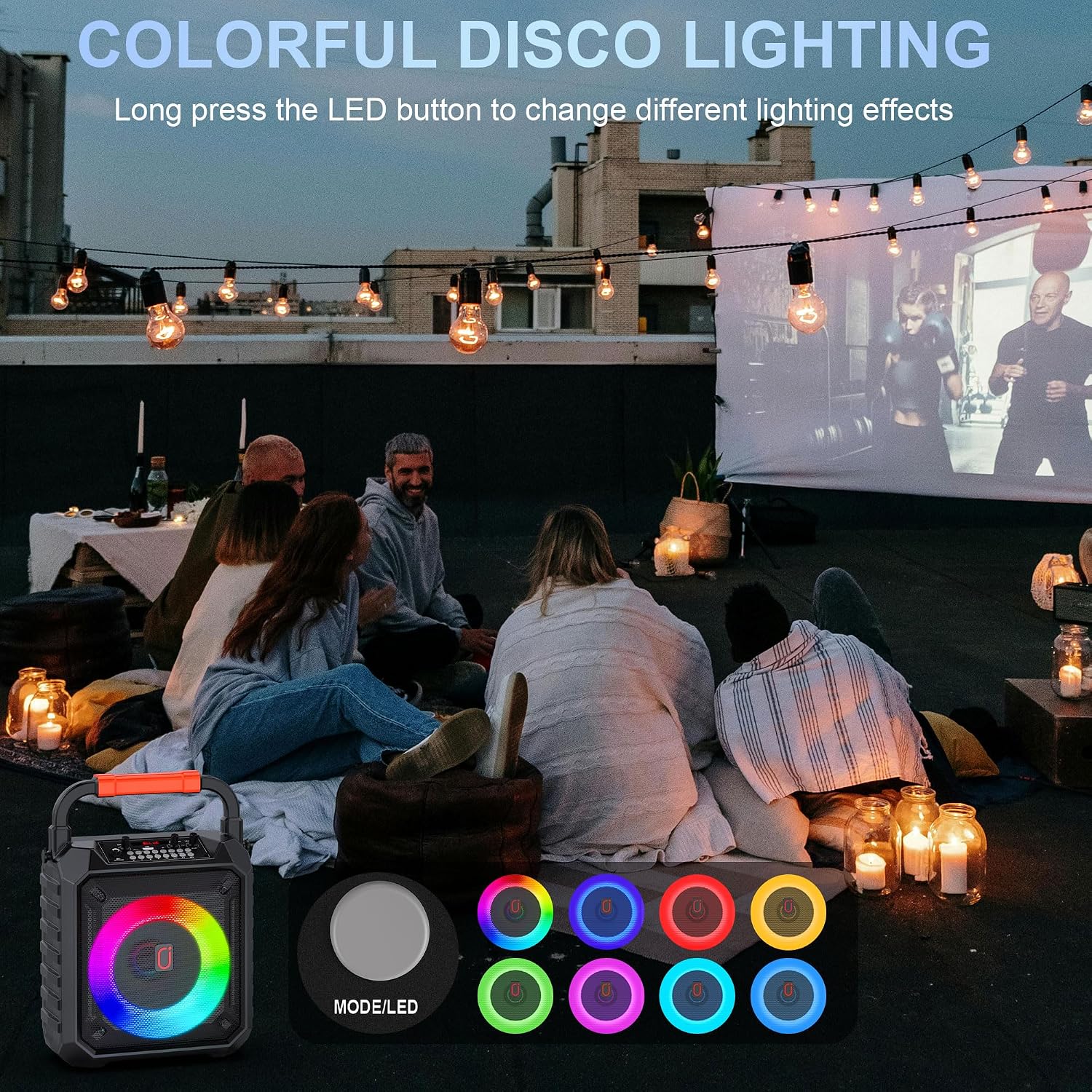 Thumbnail 6 de JYX T17T Karaoke Machine with Two Wireless Microphones, Bluetooth and RGB Lights