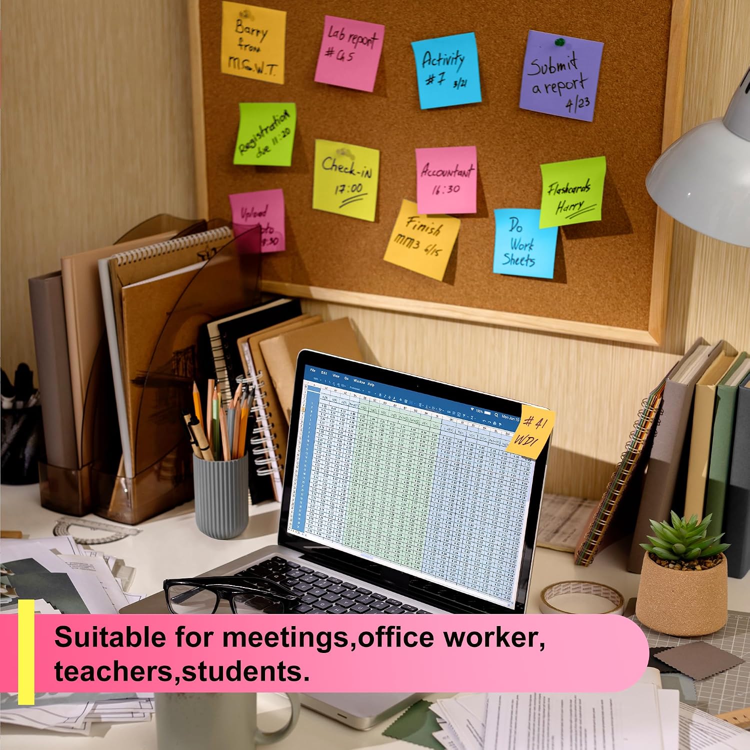 Thumbnail 4 de OHOME Sticky Notes-OHOME-01 3 x 3-Inch Colorful Self-Stick Note Pads