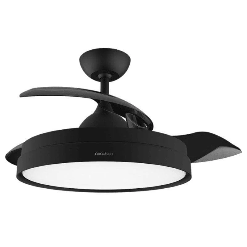 Detalle de Cecotec EnergySilence Aero 4280 Invisible Black: ventilador de techo con luz y aspas retráctiles