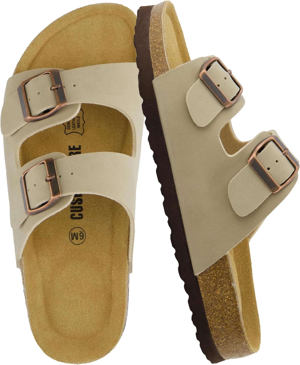 Detalle de CUSHIONAIRE Women's Cork Slide Sandals