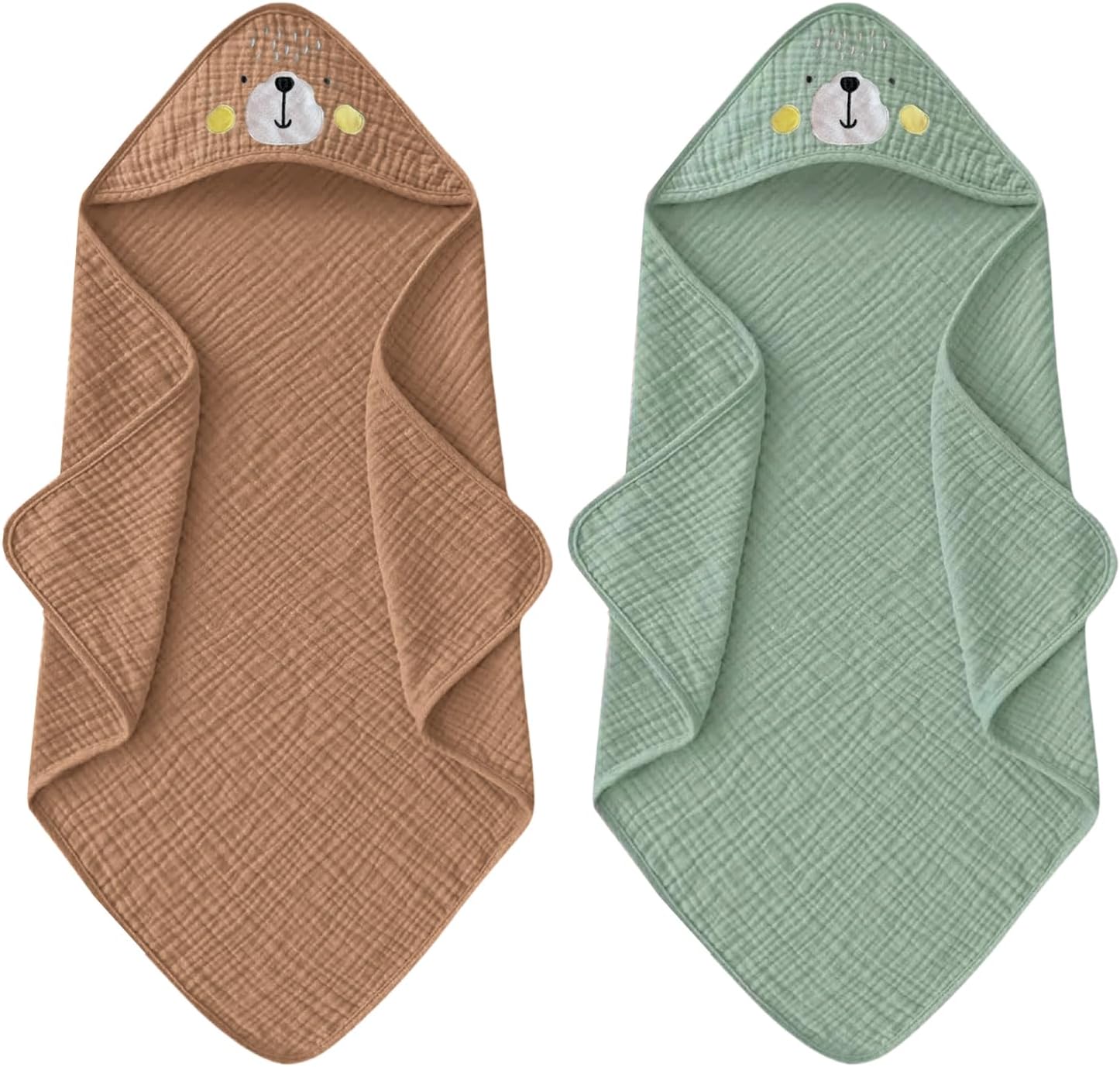 Thumbnail 5 de HAGOT Kapuzenhandtuch für Babys 80x80 cm – Babybadetuch aus Korallenvlies, Weiß