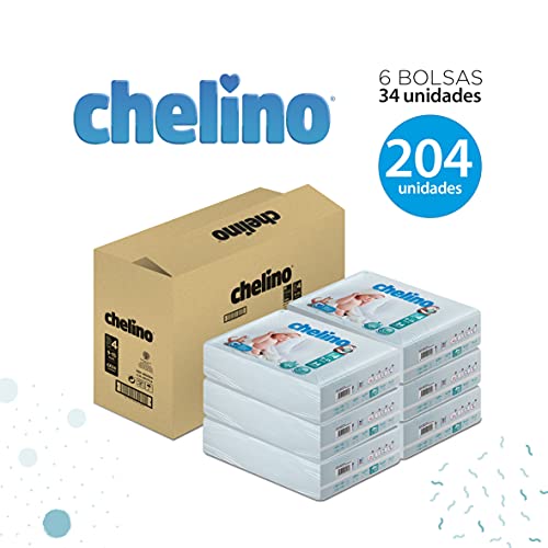 Detalle 2 de Chelino Pañal infantil Talla 4 Gateo (9-15 kg) – 204 pañales