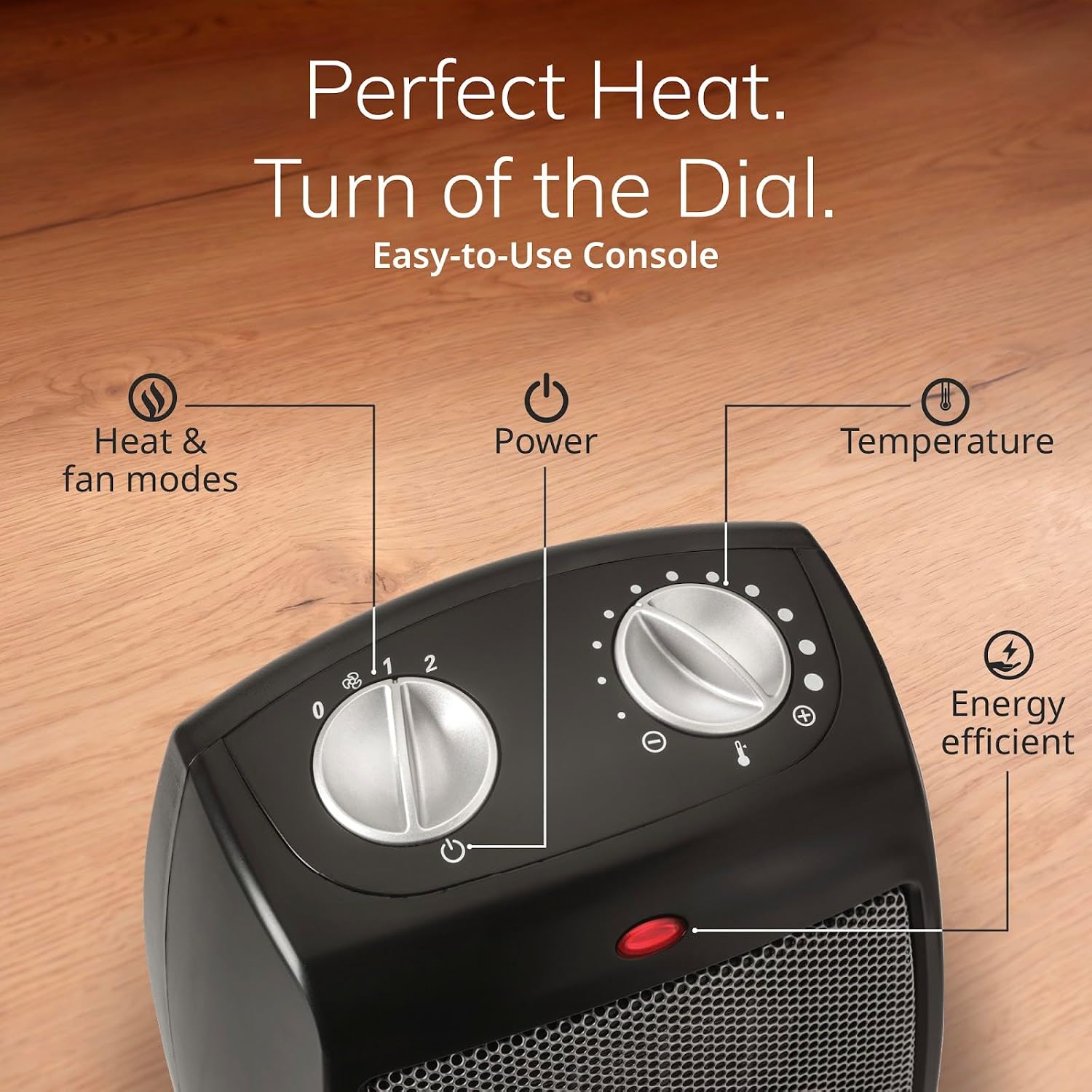Thumbnail 4 de Lasko CD09250 Ceramic Heater with Adjustable Thermostat, 9 in