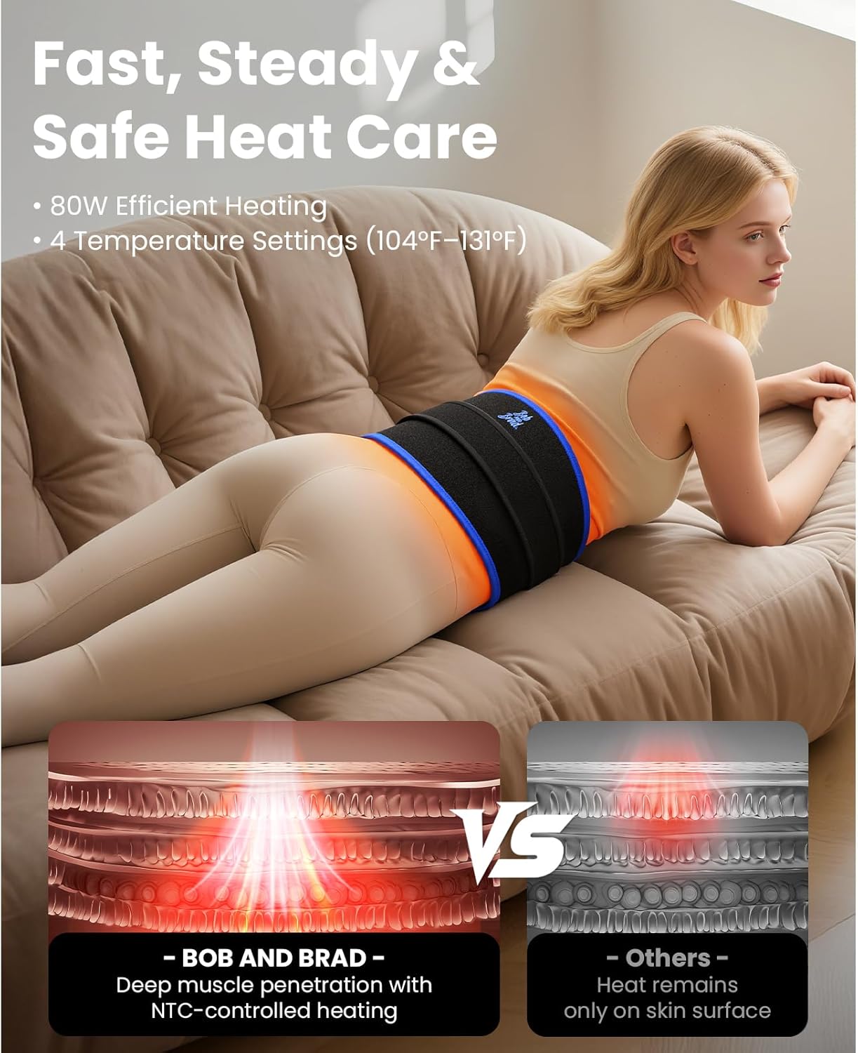 Thumbnail 3 de BOB AND BRAD ThermoRed Heating Pad Belt 1️⃣