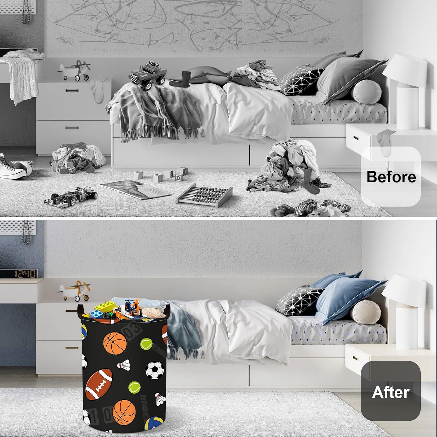 Thumbnail 1 de HUUMONSS Sports Balls Laundry Hamper 63L