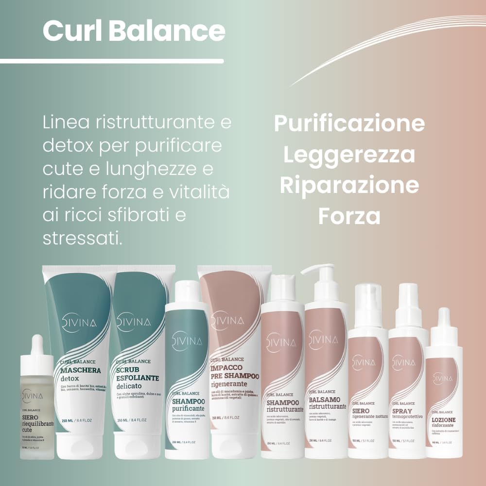 Detalle de Divina Blk Scrub Esfoliante Delicato per Capelli Mossi, Ricci e Afro Curl Balance – 250 ml