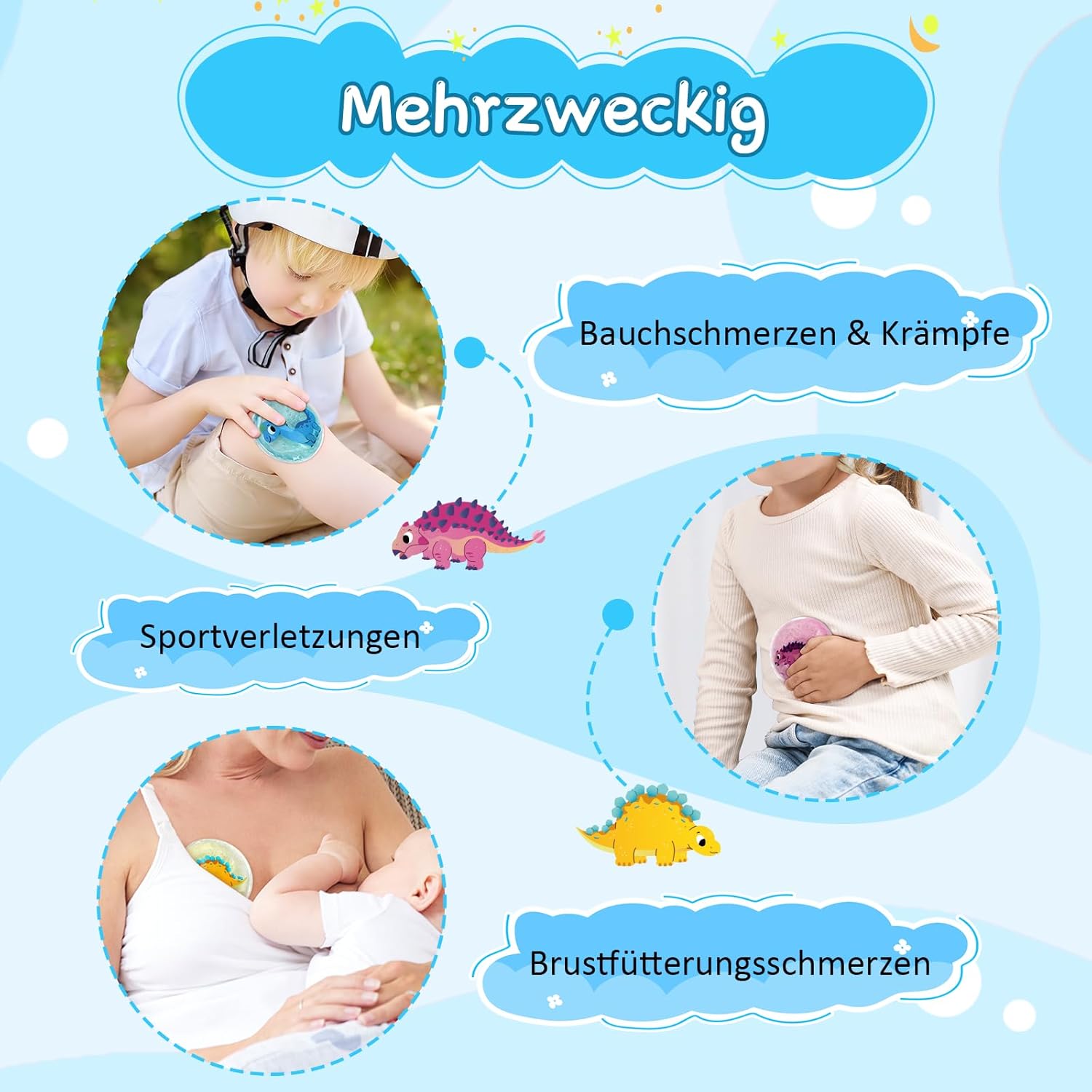 Thumbnail 5 de Comfytemp Kühlpads Kinder 8 cm 6er Set