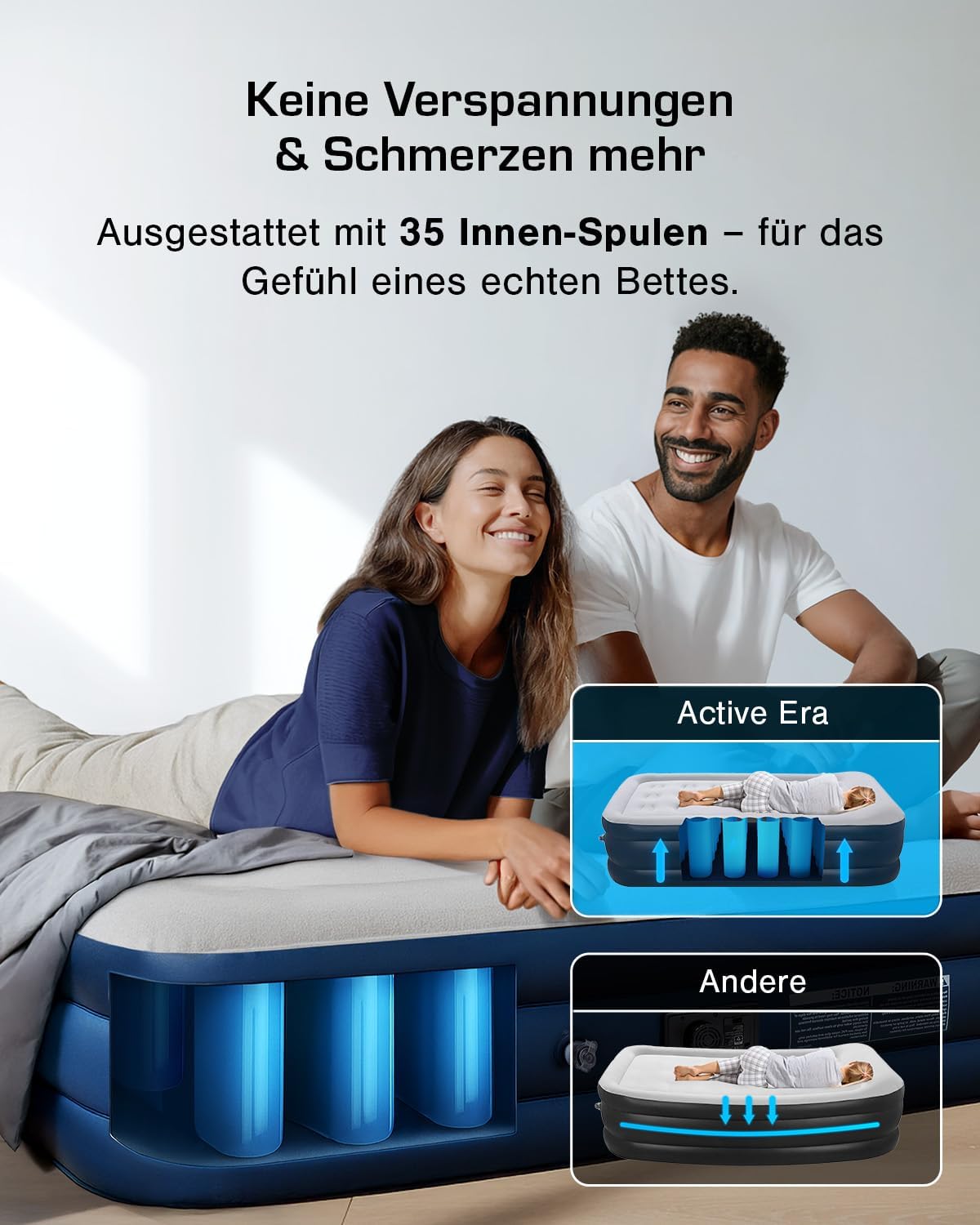 Thumbnail 6 de Active Era Luftbett 2 Personen 152×203×35,5 cm – Selbstaufblasend mit Elektro-Pumpe