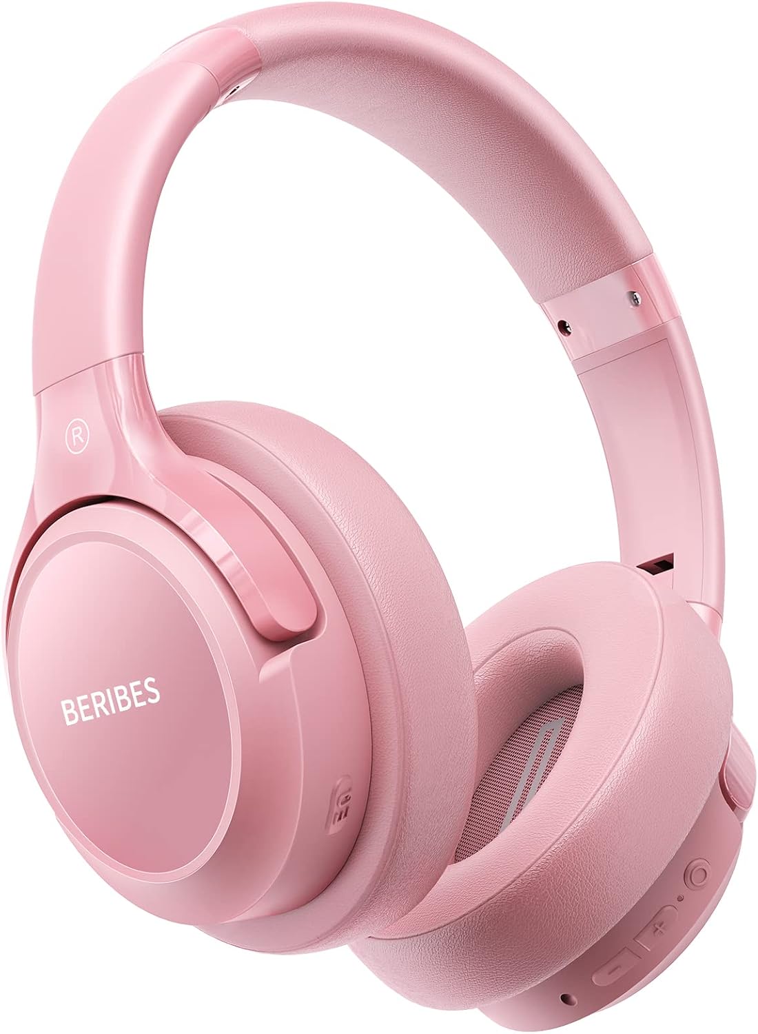 Detalle de BERIBES Bluetooth Over-Ear Kopfhörer – 65 Stunden Akku, 6 EQ‑Modi, Bluetooth 5.2, faltbar, rosa