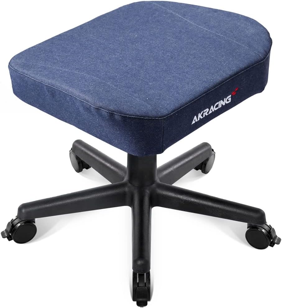 Detalle de AKRacing AKR-FOOTREST-DENIM デニム素材フットレスト 岡山県産綿100%デニム