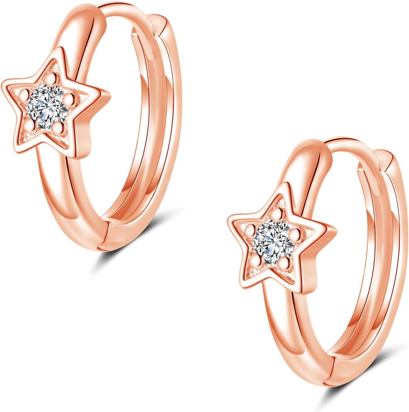 Detalle 2 de Loutade Creolen Silber Damen Ohrschmuck 5A Zirkonia