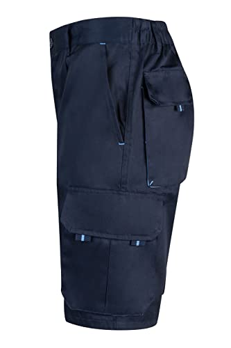 Thumbnail 2 de Bermudas Velilla 103007 Multibolsillos – Azul Navy/Celeste, Talla 58