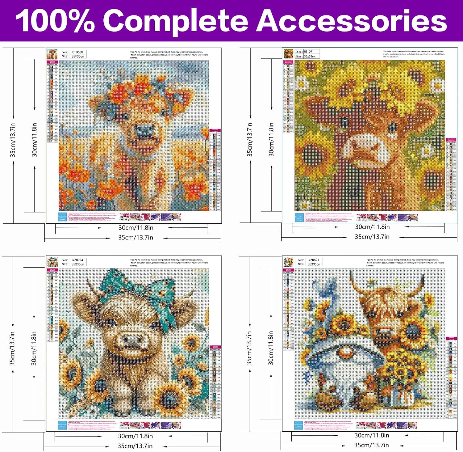 Thumbnail 2 de Diamond Art Kits, 4-Pack