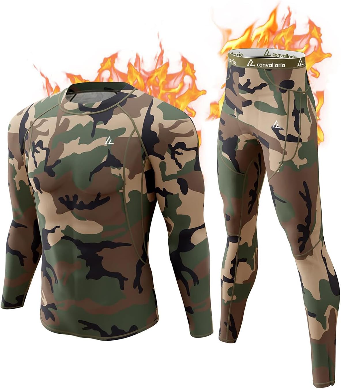 Detalle de CL convallaria Men's Thermal Underwear Set 2‑piece 🩲