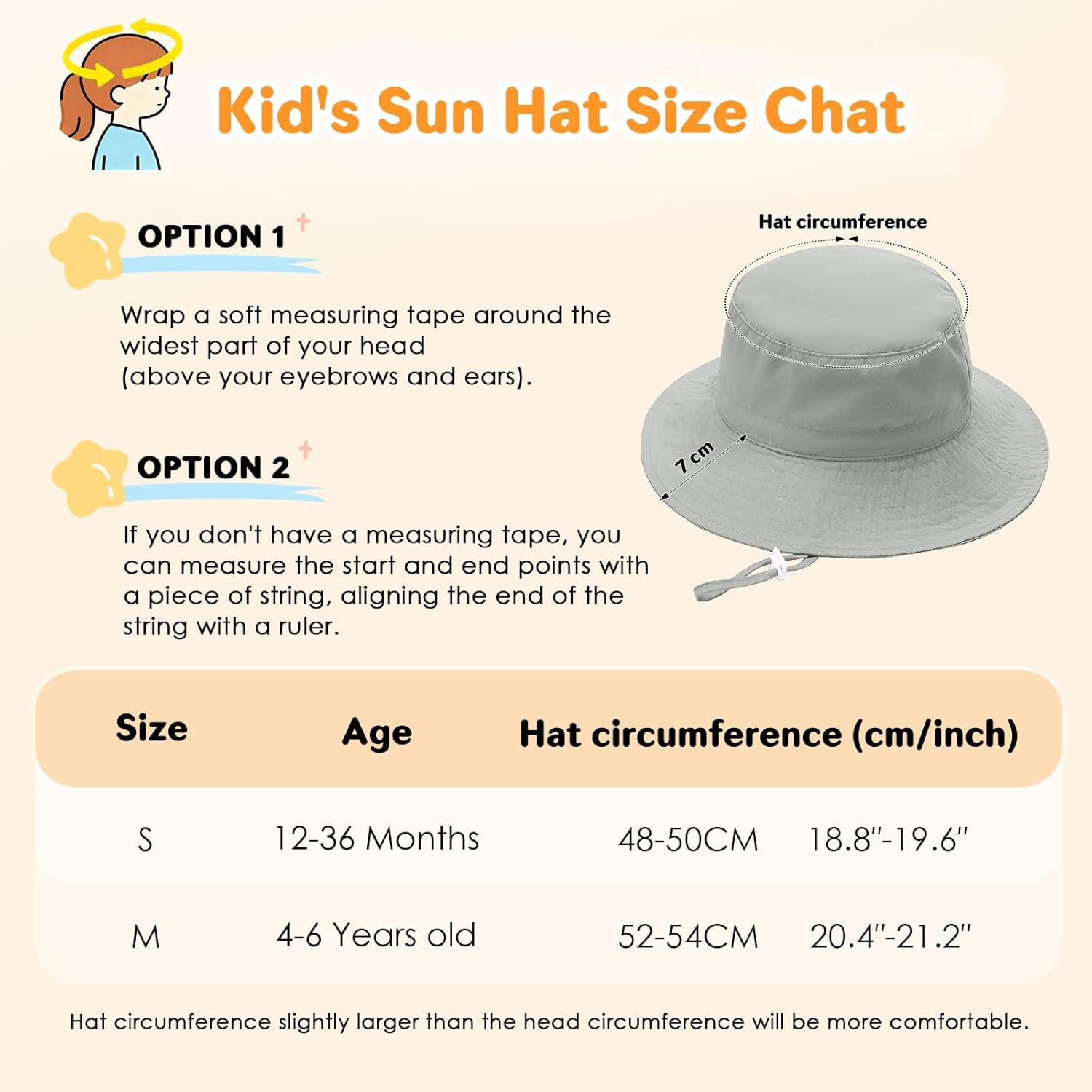 Detalle de Xnova UPF 50+ Baby Sun Hat for Girls and Boys – Adjustable Wide Brim Bucket Hat (48–54 cm)