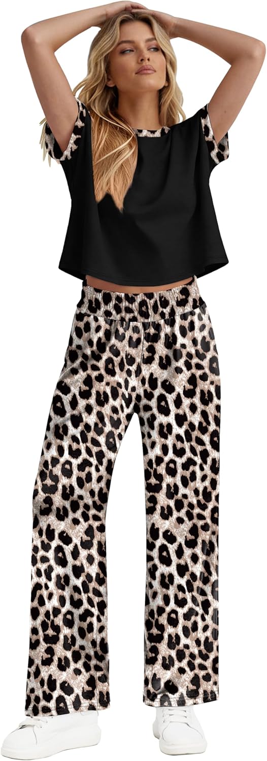 Detalle de WIHOLL two-piece lounge set for wide-leg comfort