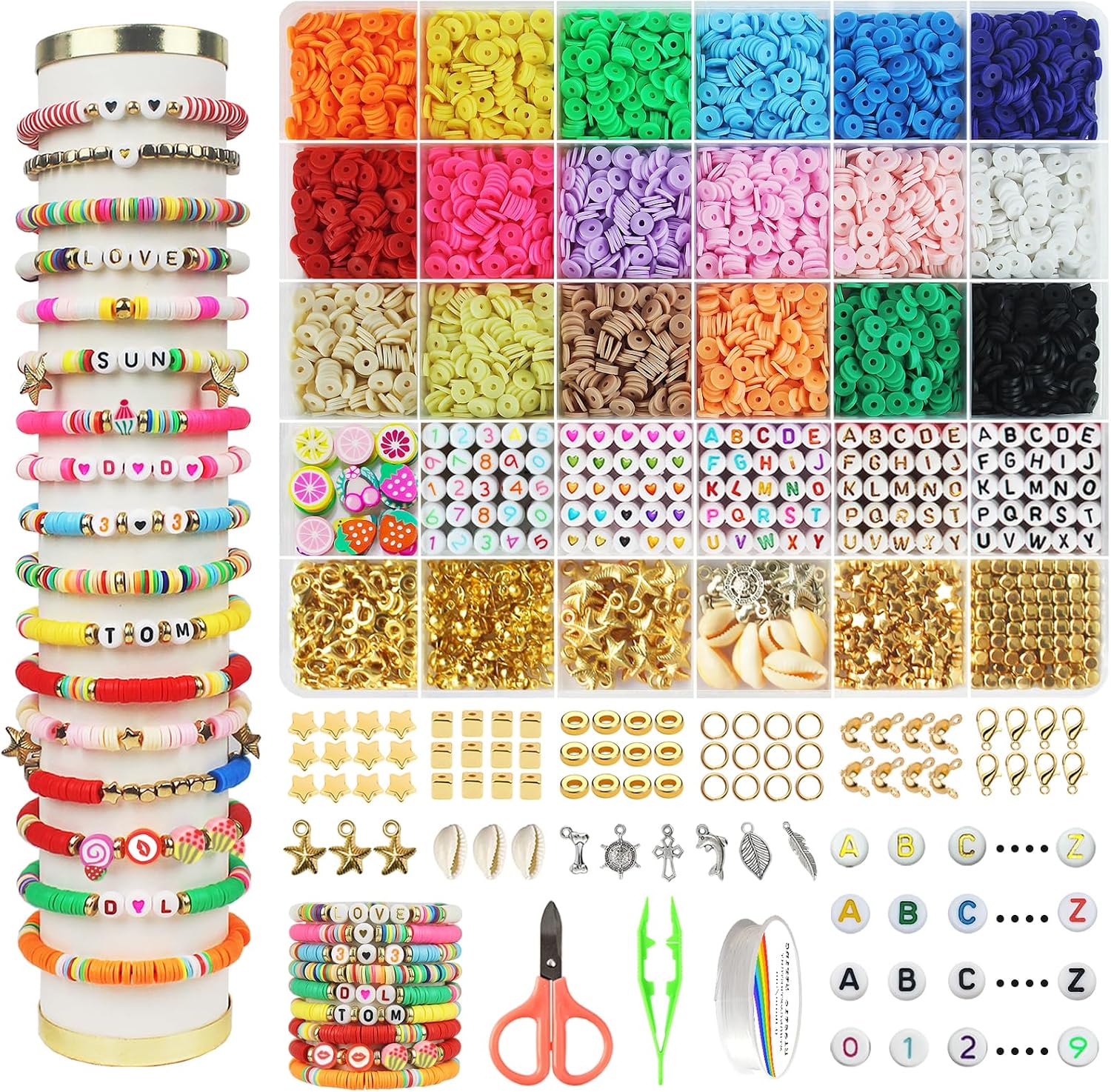 Detalle de Hbnlai Bracelet-Making Kit, 5300 Pieces