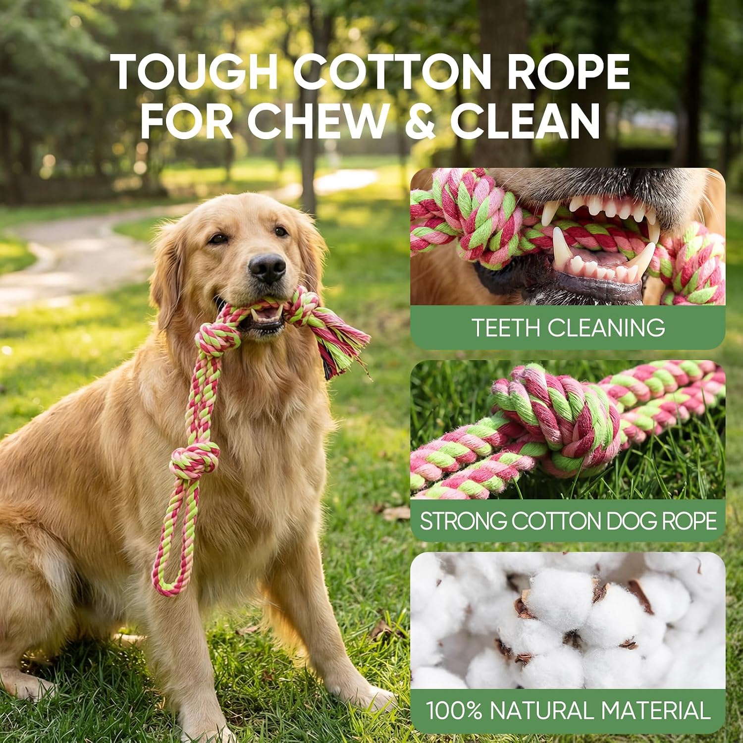 Detalle de Aitmexcn 10 Pack Rope Toys for Small and Medium Dogs