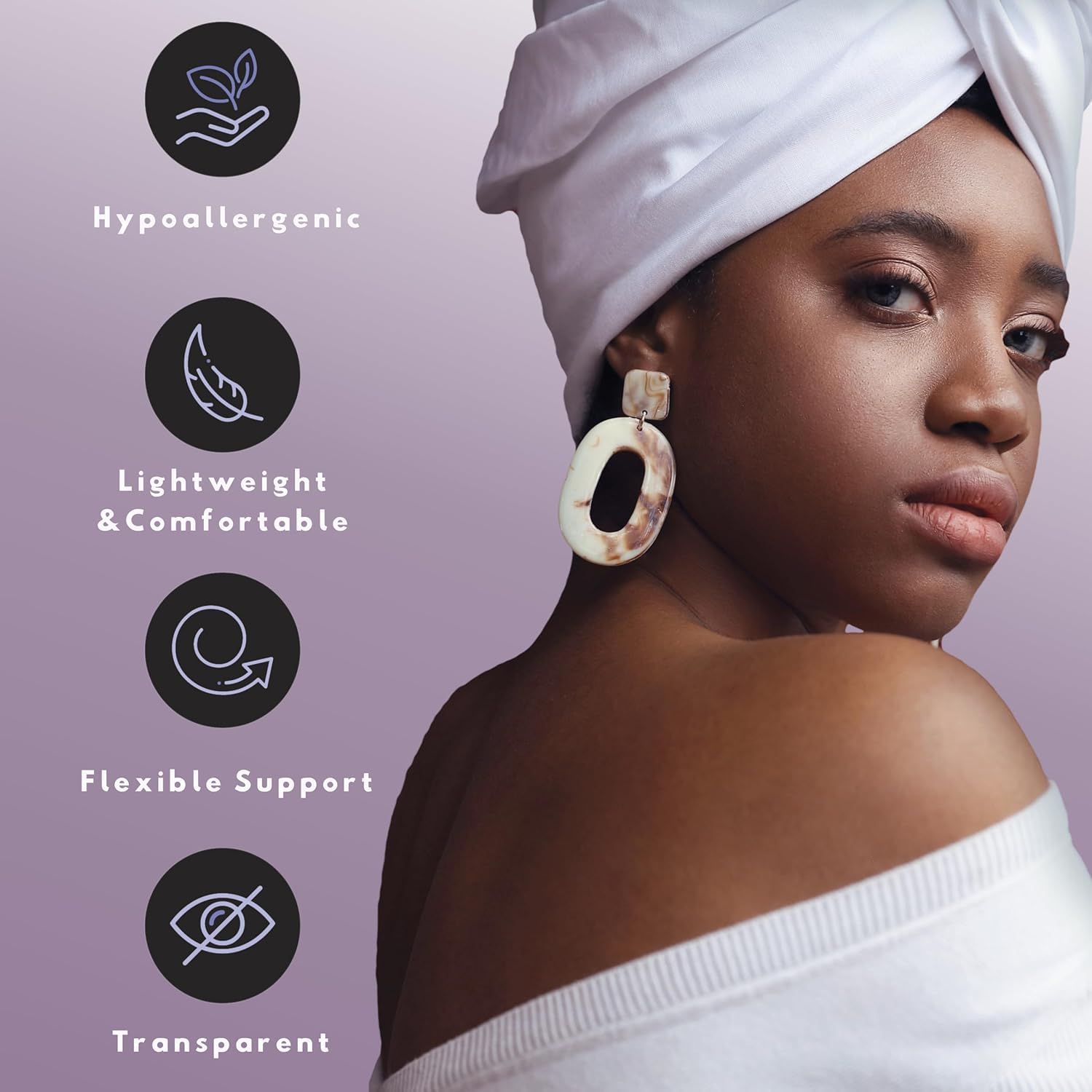 Thumbnail 5 de Lobe Miracle Clear Earring Support Patches, 1 Pack (60 Patches) by LOBE MIRACLE