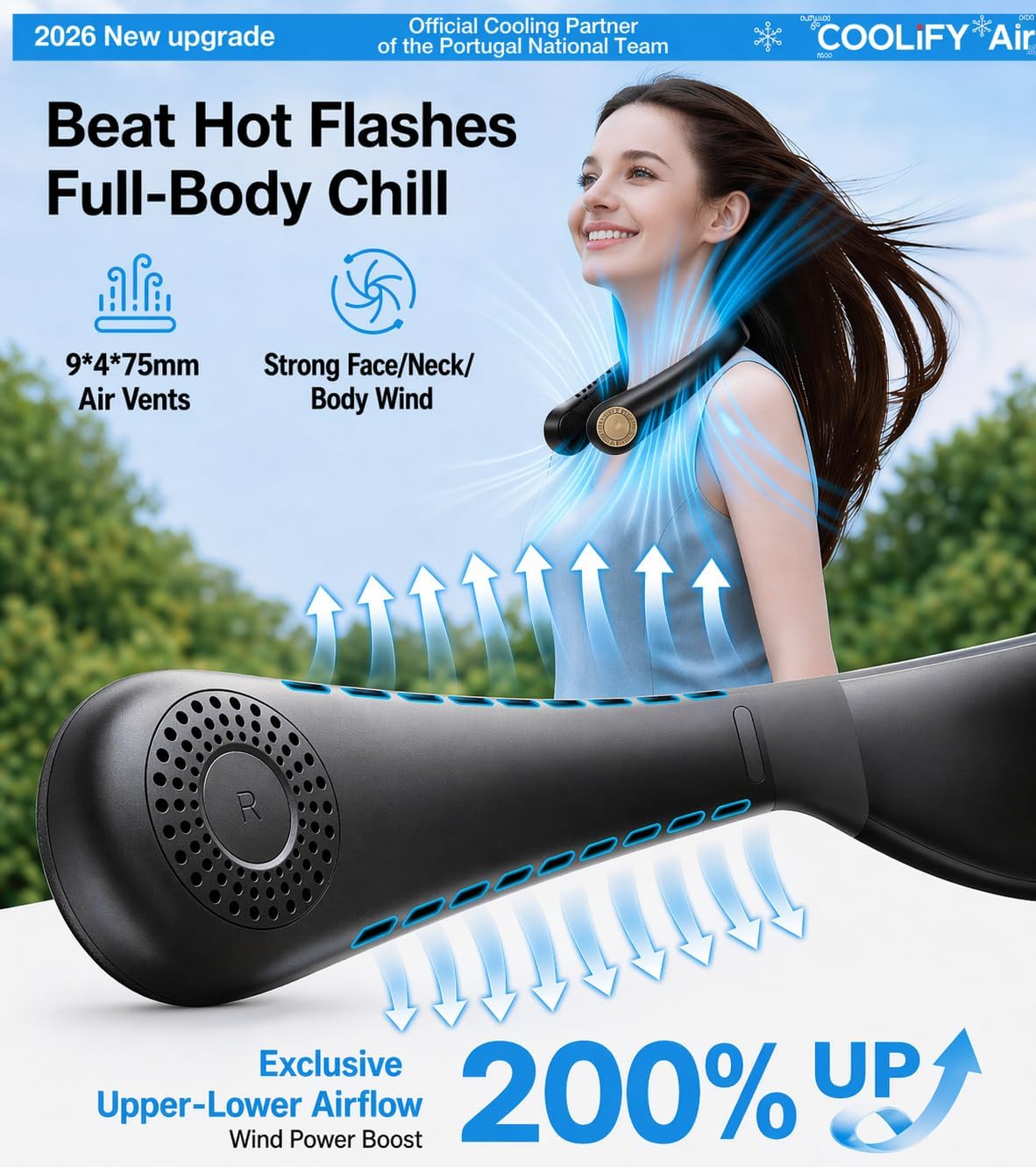 Thumbnail 3 de TORRAS COOLiFY Air 2026 Upgraded Neck Fan – Dual-Airflow Pro Cooling, Ultra Light & Rechargeable
