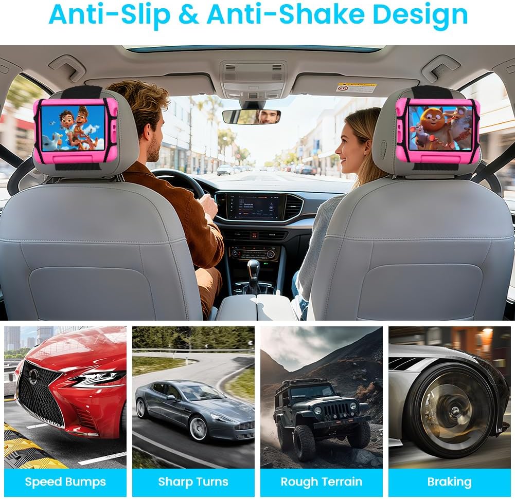 Detalle de URAQT Upgraded Car Headrest Mount Holder for Tablets (7–11 inch)