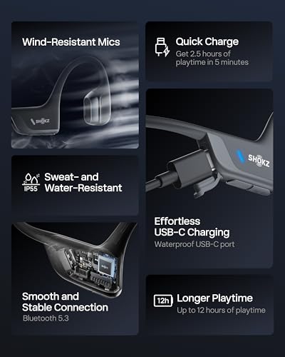 Thumbnail 7 de SHOKZ OpenRun Pro 2 Bone Conduction Bluetooth Headphones — Black