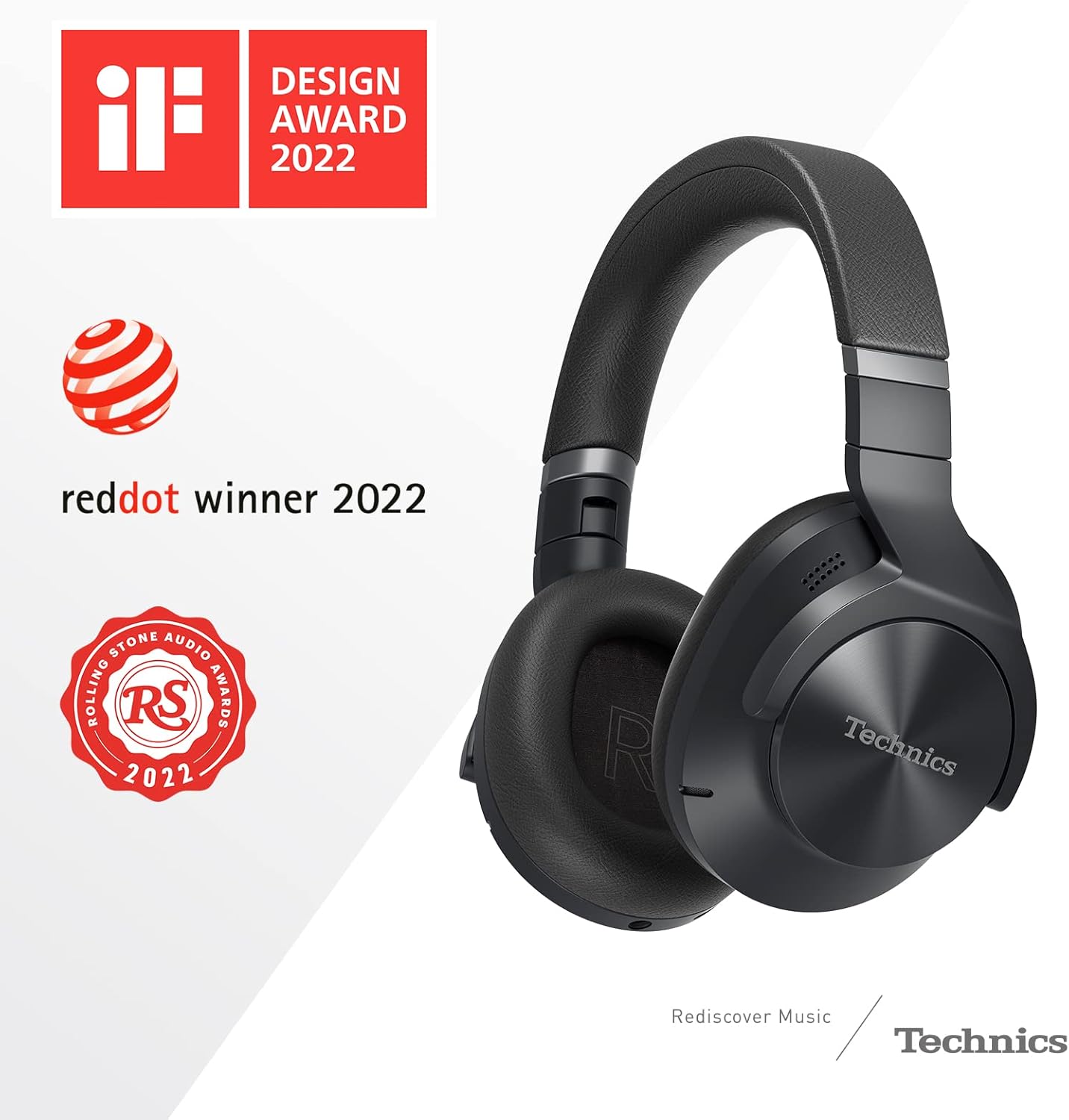 Thumbnail 1 de Technics EAH-A800E-K — Casque audio Bluetooth sans fil noir, réduction de bruit hybride et son Hi‑Res