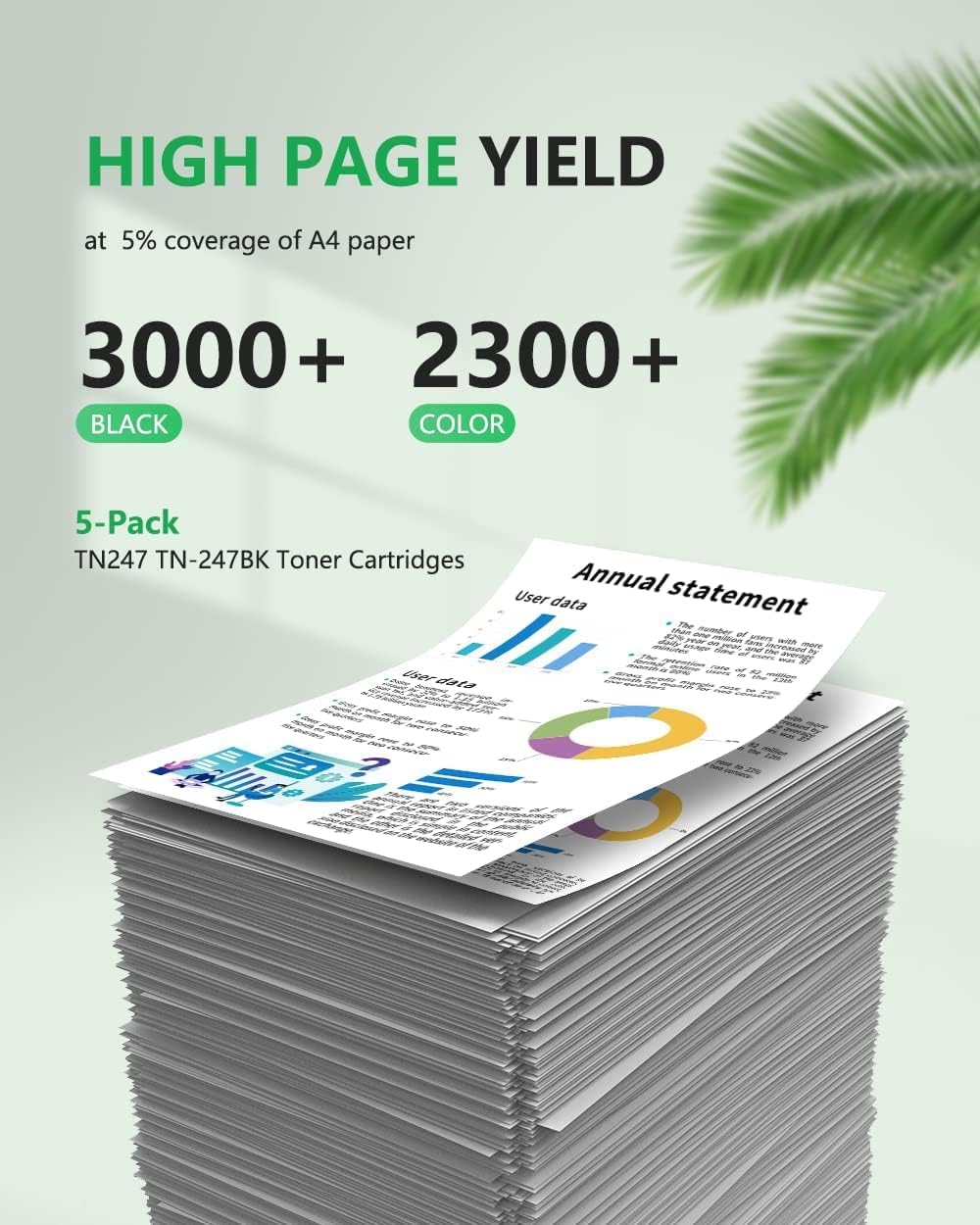 Thumbnail 2 de TN247 Kompatibles Toner Pack 5er Set 🖨️