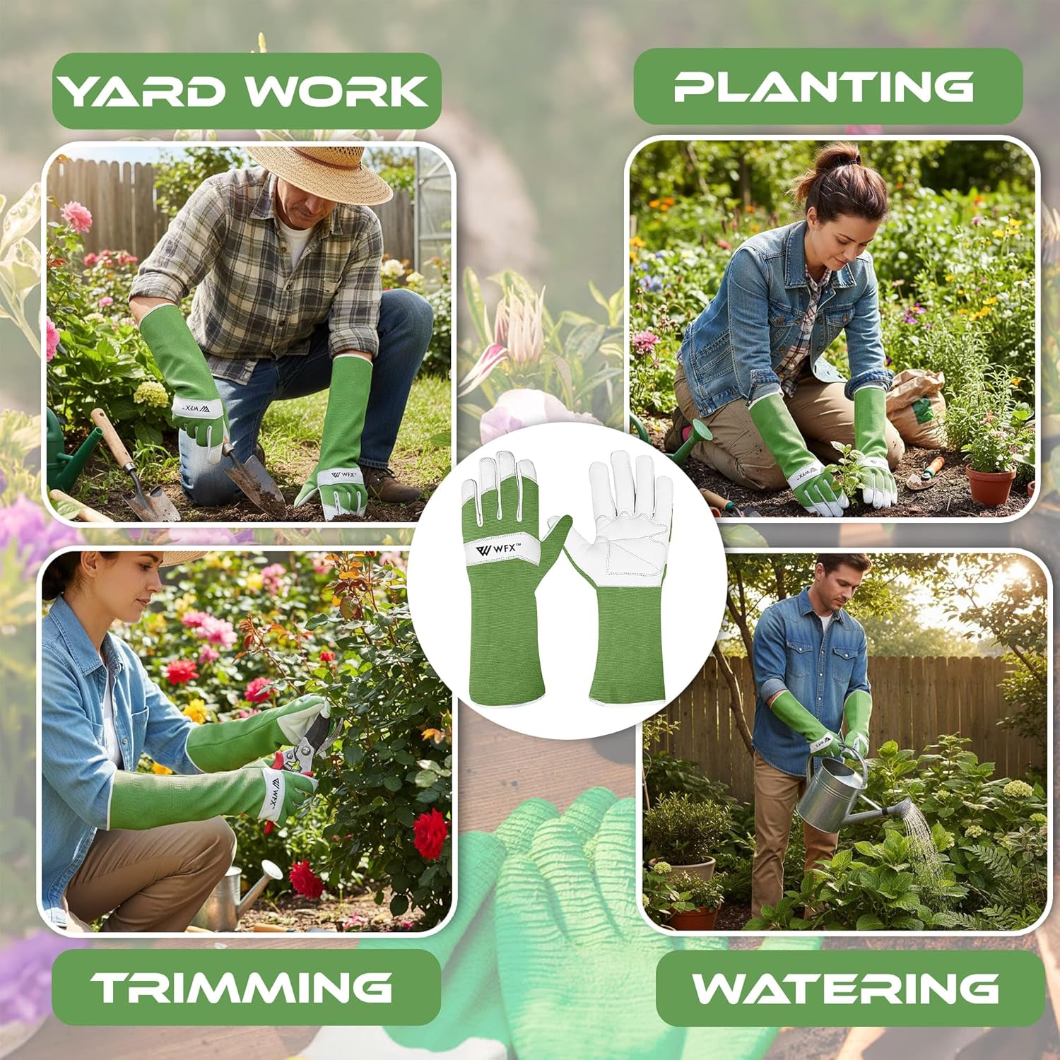 Thumbnail 6 de Long Gardening Gloves thorn proof, Large