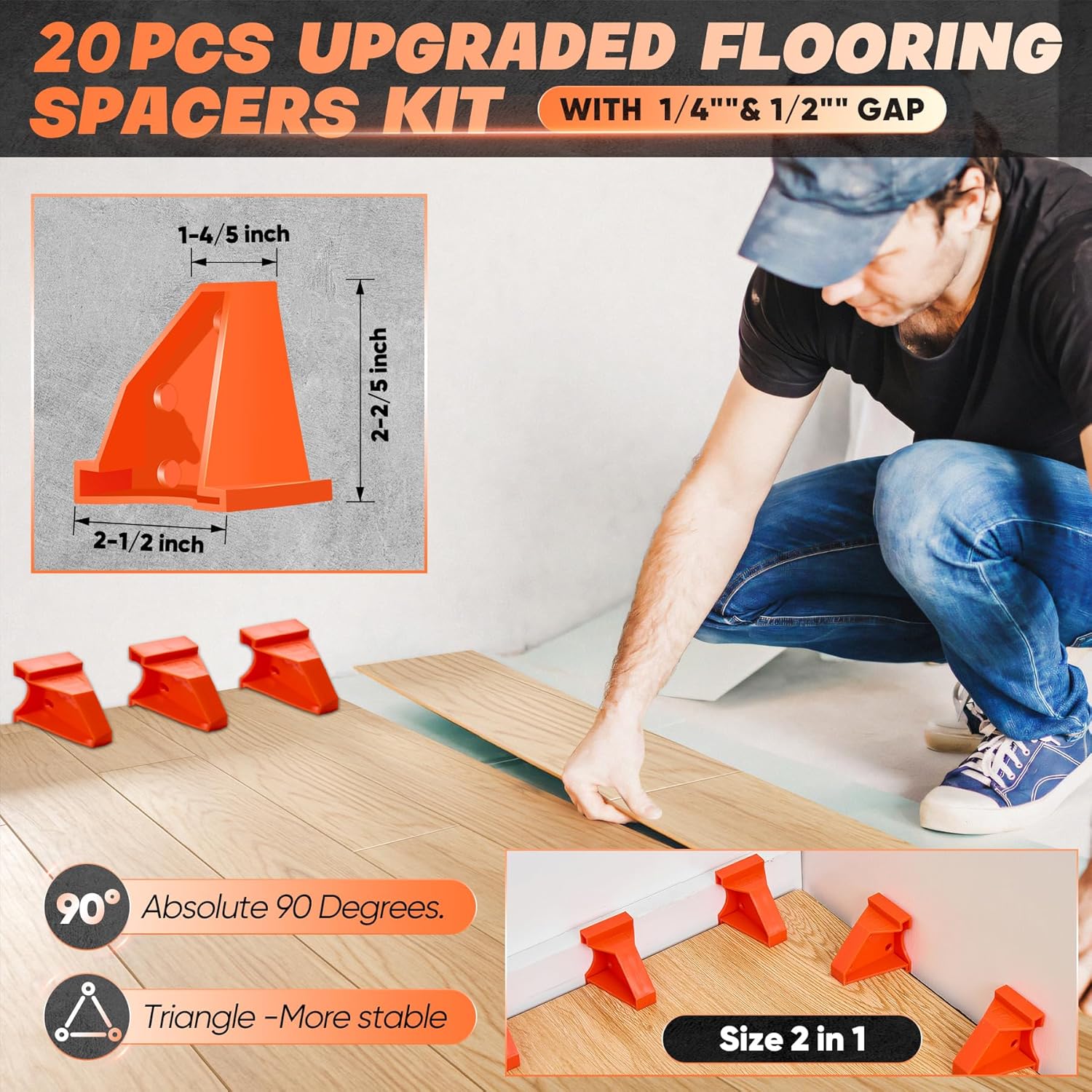 Detalle 2 de Saker 65-piece wood flooring kit