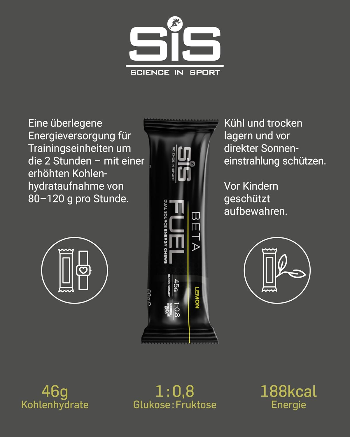 Thumbnail 4 de Science in Sport BETA Fuel Riegel Zitronen – Veganer Energieriegel, 20 x 60 g