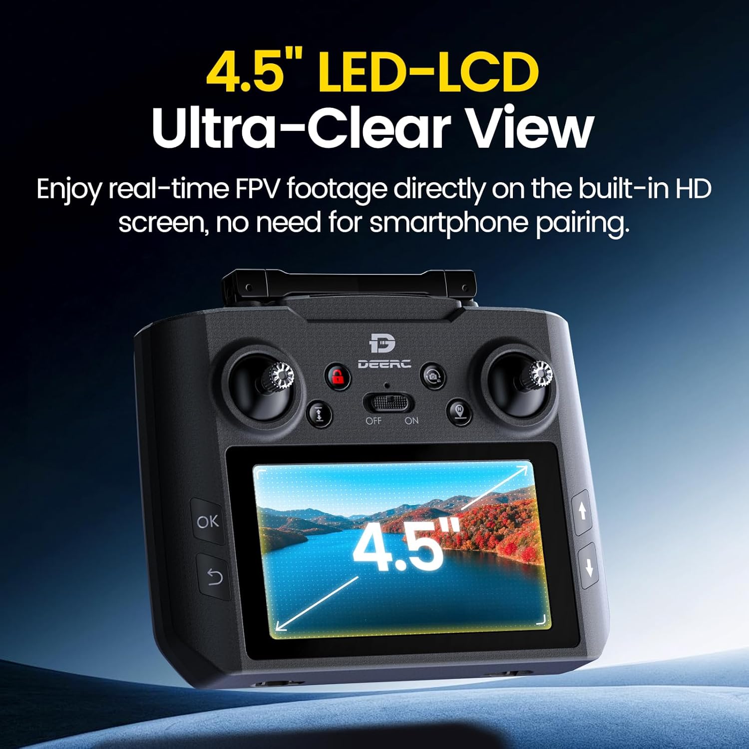 Thumbnail 2 de DEERC D35Pro 4K GPS RC Drone with Controller HD Screen, 5G Transmission and Follow Me