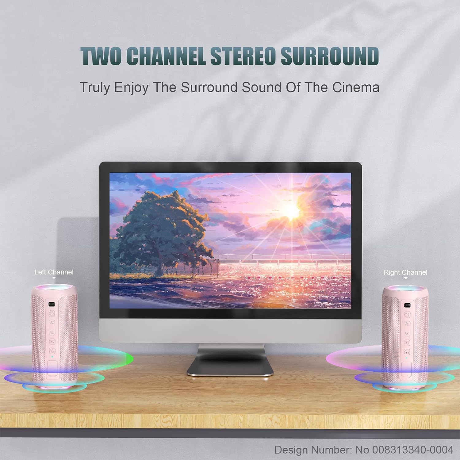 Thumbnail 3 de Ortizan X10P Altavoz Bluetooth Portátil Rosa con Luz LED 🎶