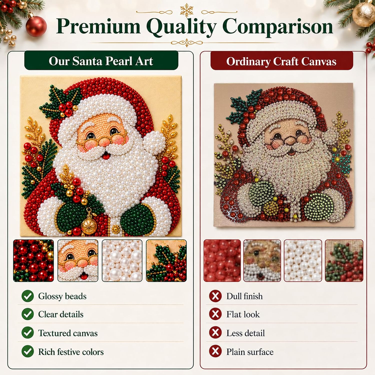 Detalle 2 de Diamond and Pearl Christmas Art Kit, 10 x 10 in