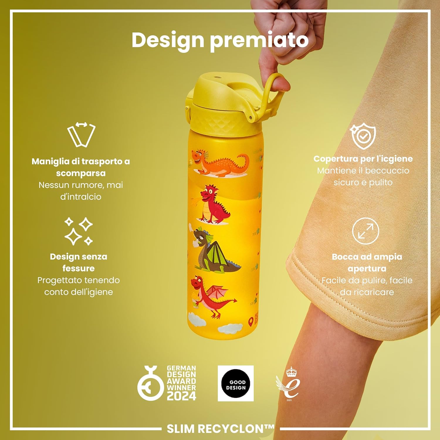 Thumbnail 5 de Ion8 Borraccia a Prova di Perdite 500ml – Facile da Aprire, Lavabile in Lavastoviglie, Senza BPA