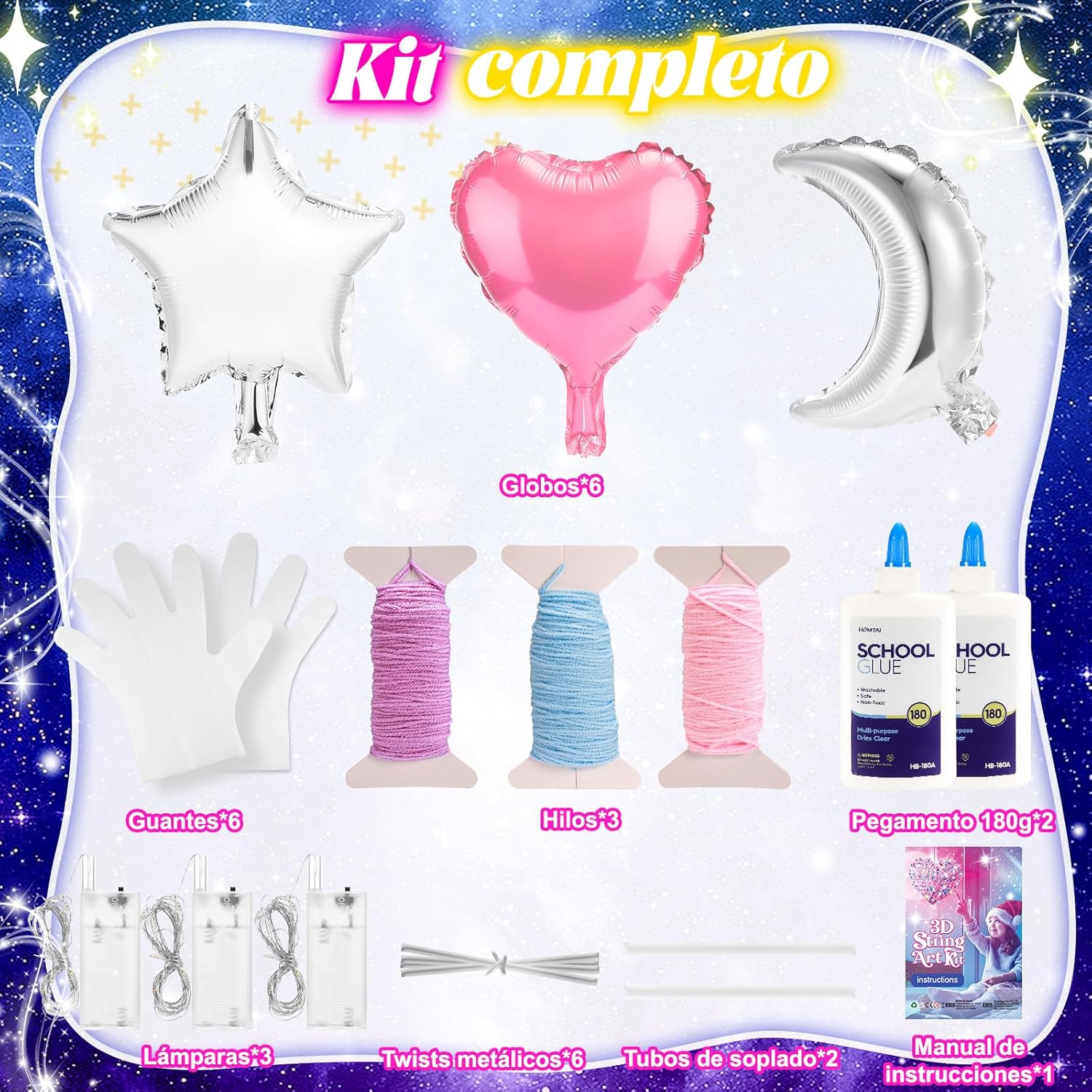 Thumbnail 5 de Hapikids Kit Arte Hilo 3D 6-12 años