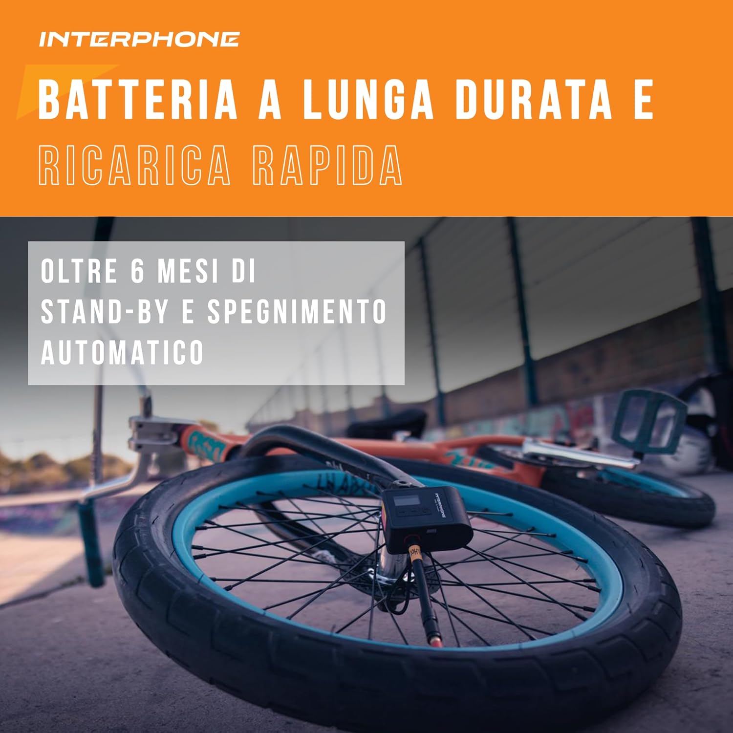 Detalle de Interphone Bike Air Pump mini – pompka rowerowa z podwójnym LCD i auto-stopem