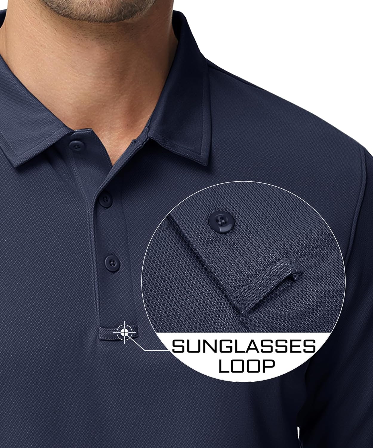 Thumbnail 3 de MAGCOMSEN Men's Polo Shirts: Quick-Dry Long Sleeve Performance Polo