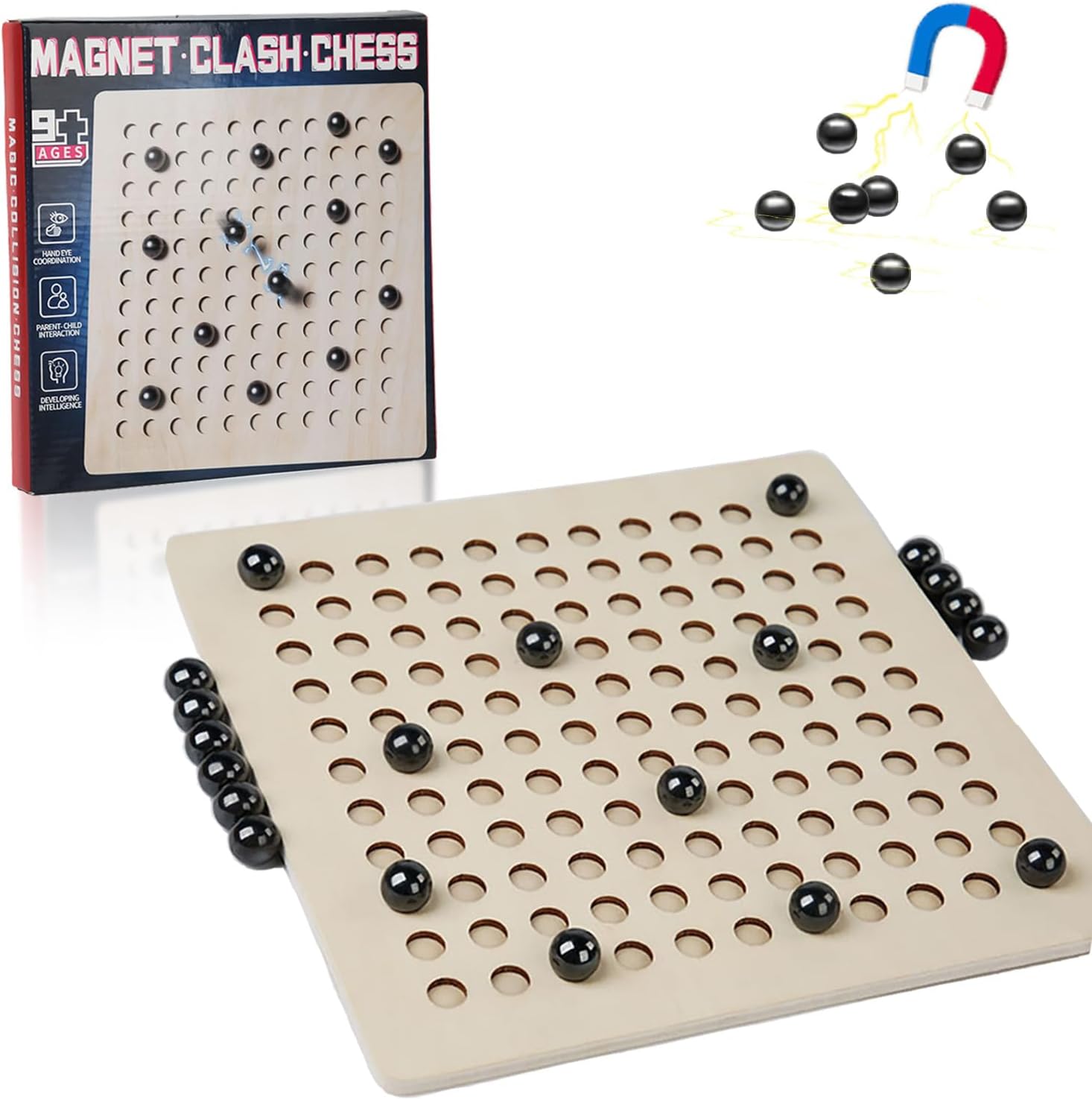 Detalle de ZUNIPLEX Gioco degli scacchi magnetico: scacchiera magnetica portatile per viaggiare