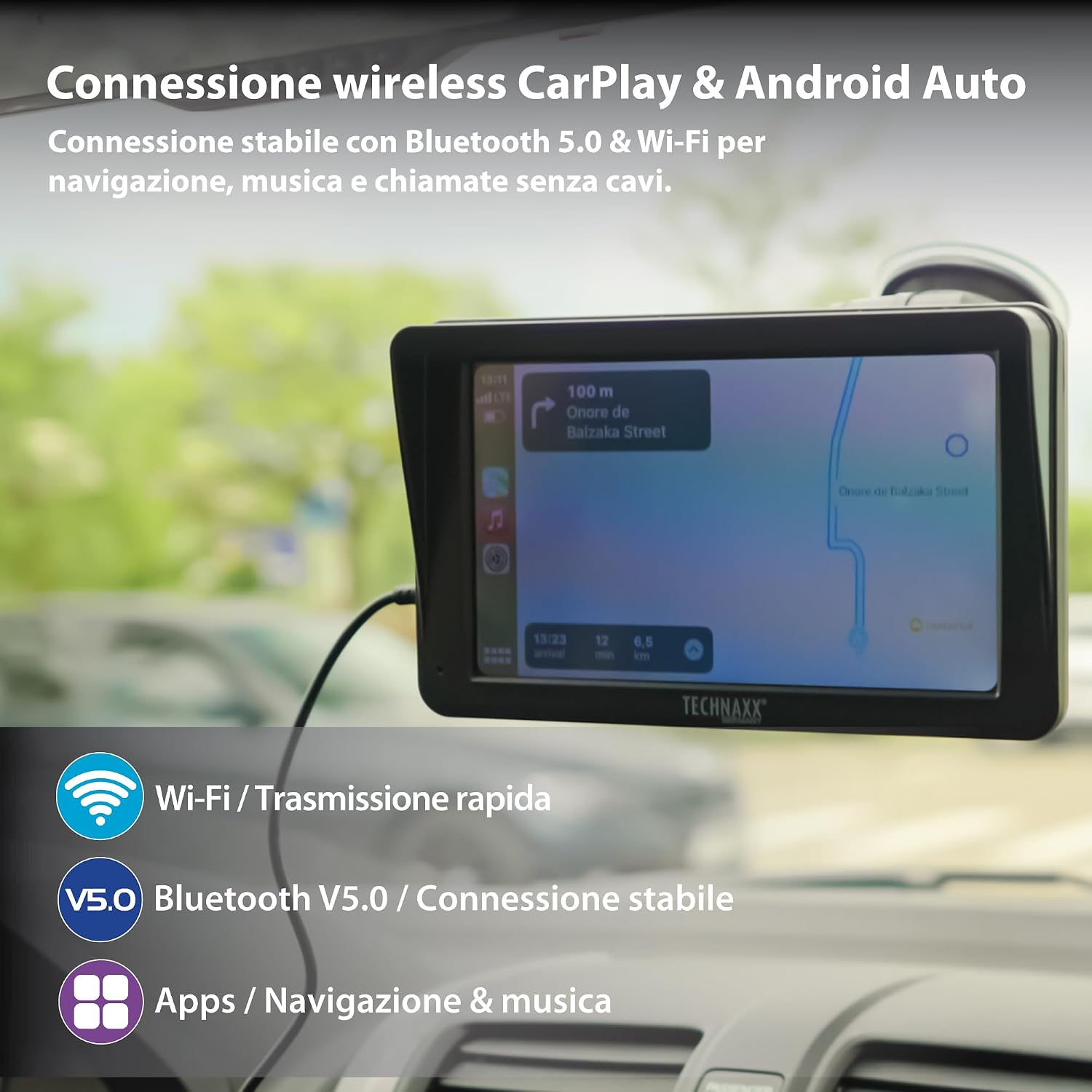 Detalle 2 de Technaxx TX-320 Wireless CarPlay 7”