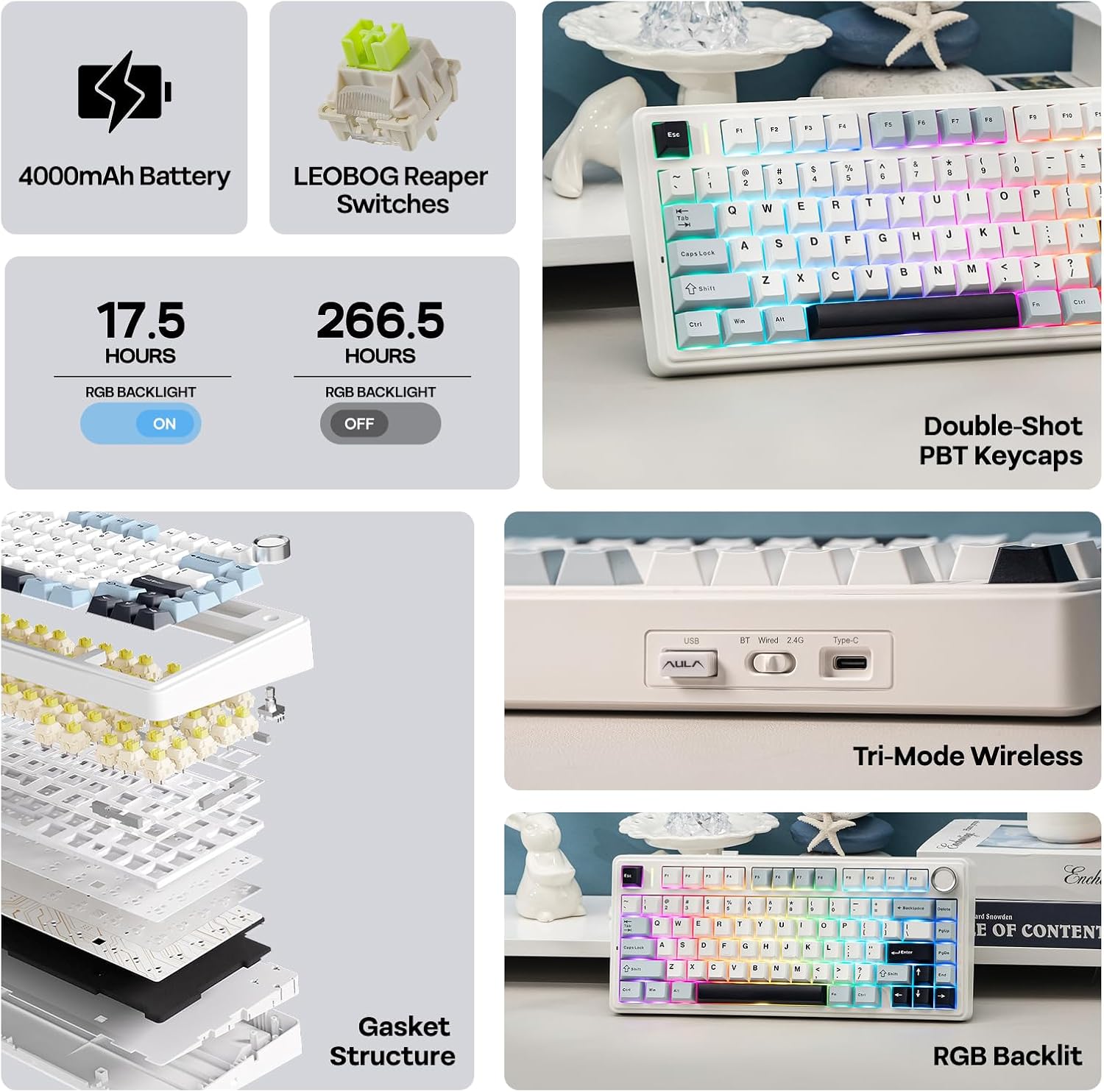 Thumbnail 2 de EPOMAKER F75 gasket mechanical keyboard ⌨