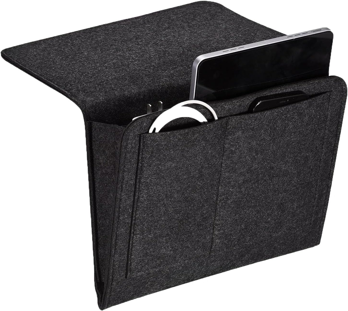 Detalle de Dryxog Bett Organizer zum Einhängen – Filz-BettOrganizer mit mehreren Fächern