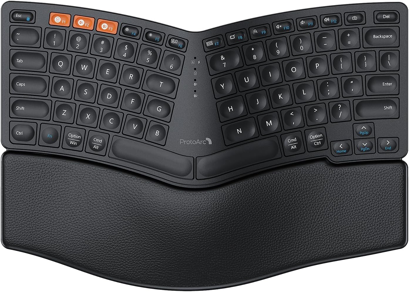 Detalle de ProtoArc EK04 Mini Compact Ergonomic Keyboard with Palm Rest