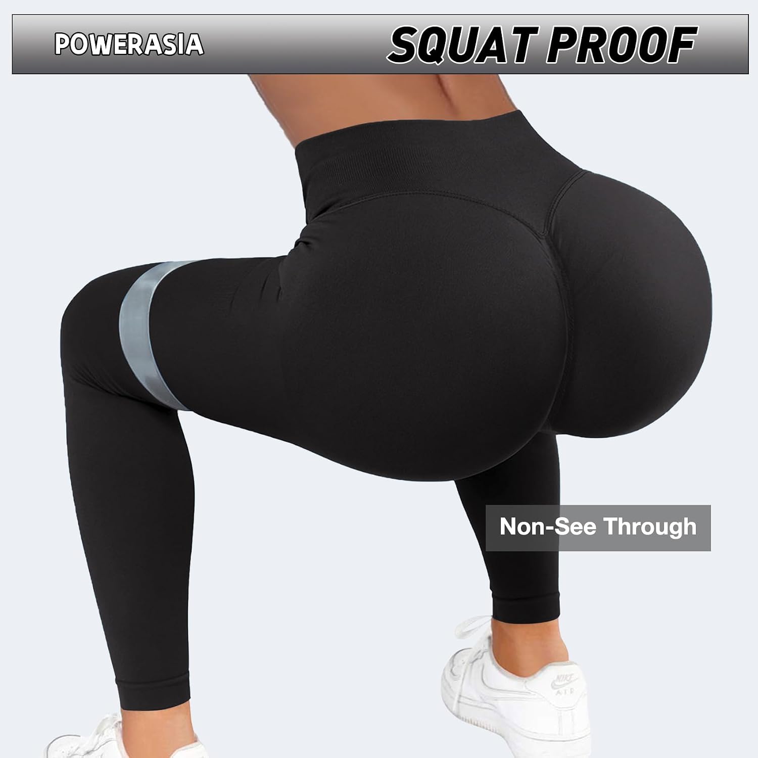 Detalle 1 de POWERASIA Scrunch Butt Leggings, Mid-Rise