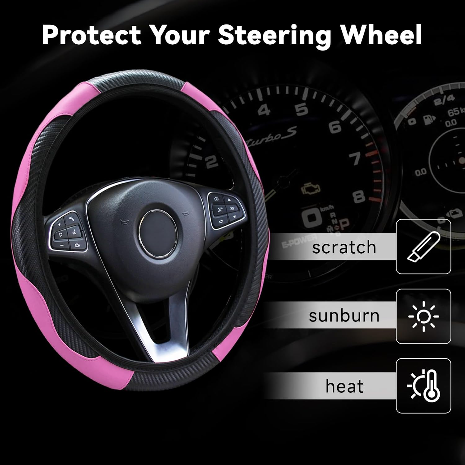 Thumbnail 6 de Elegant Pink Steering Wheel Cover