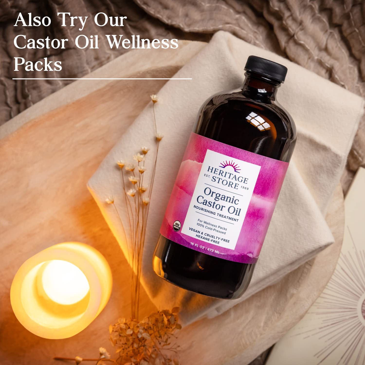 Thumbnail 4 de Heritage Store Organic Castor Oil 32 oz for Hair & Skin