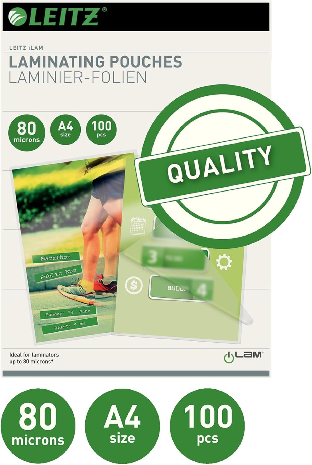 Thumbnail 1 de Leitz Heißlaminierfolien A4 80 mic 🧾